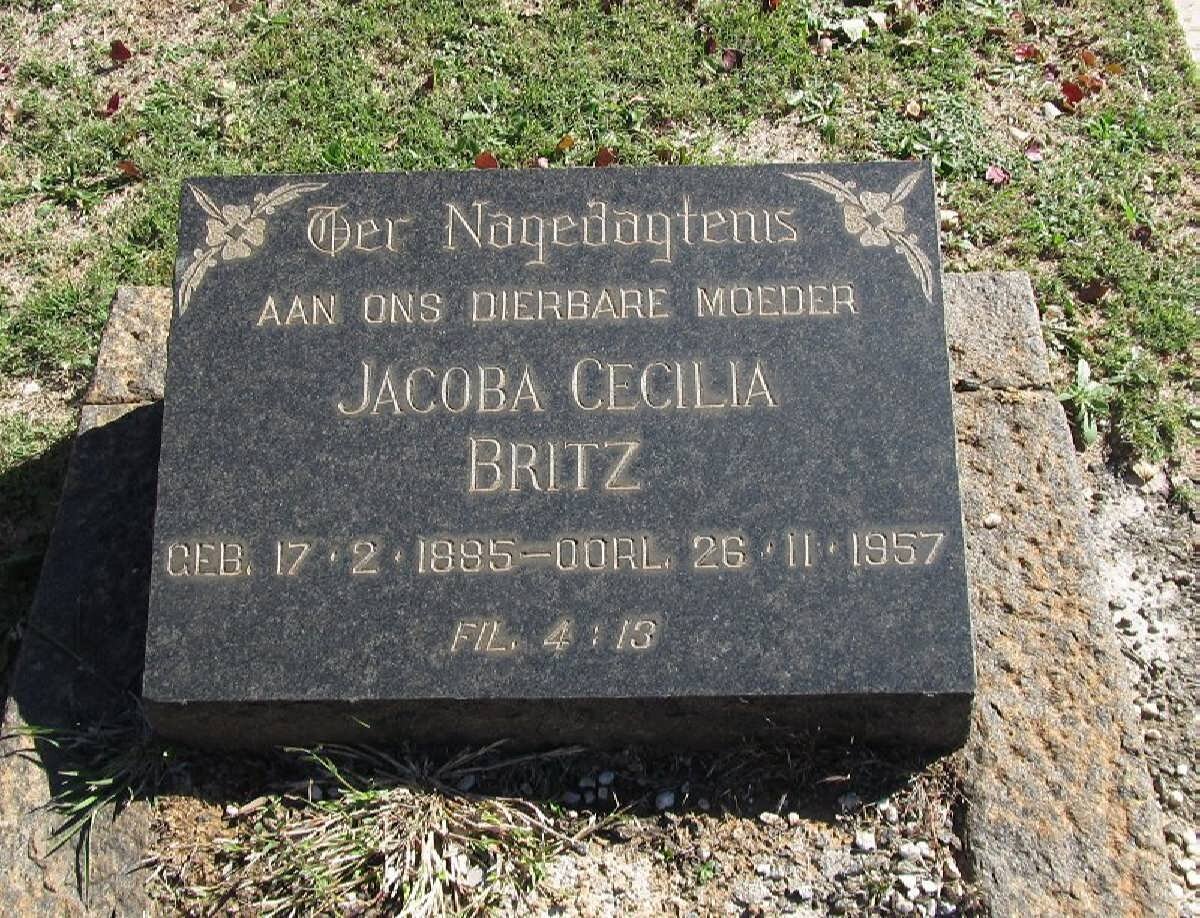 BRITZ Jacoba Cecilia 1885-1957