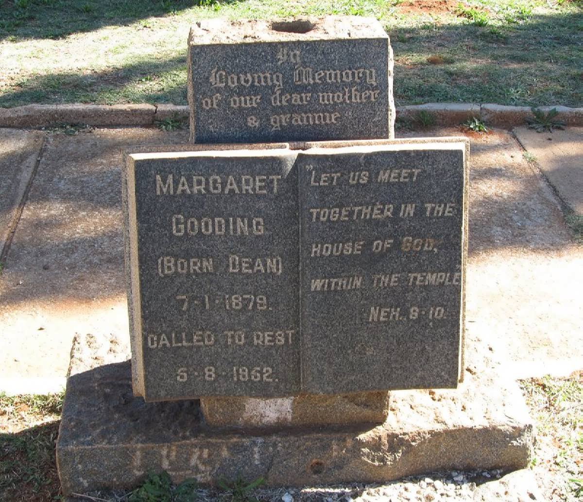 GOODING Margaret nee DEAN 1879-1952