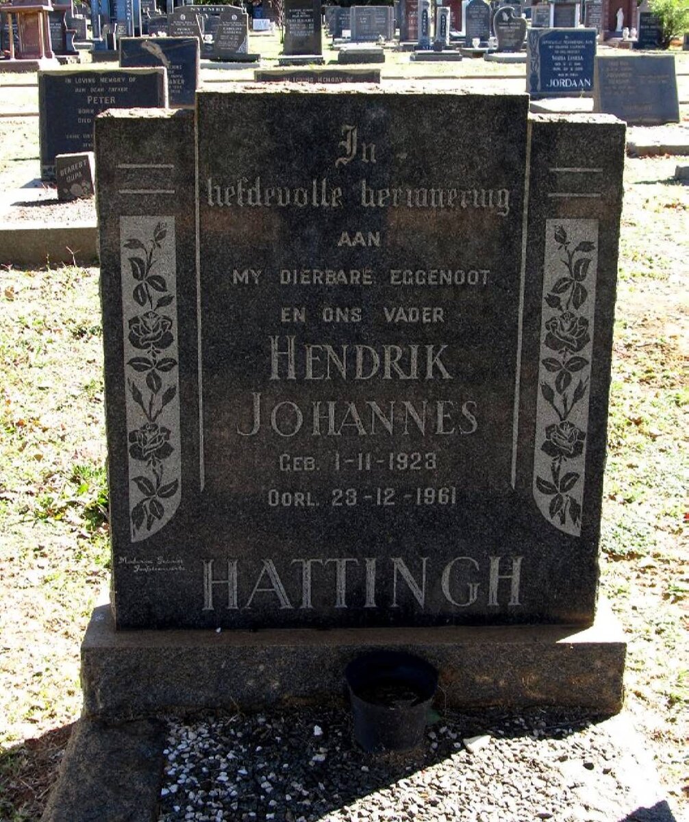 HATTINGH Hendrik Johannes 1923-1961