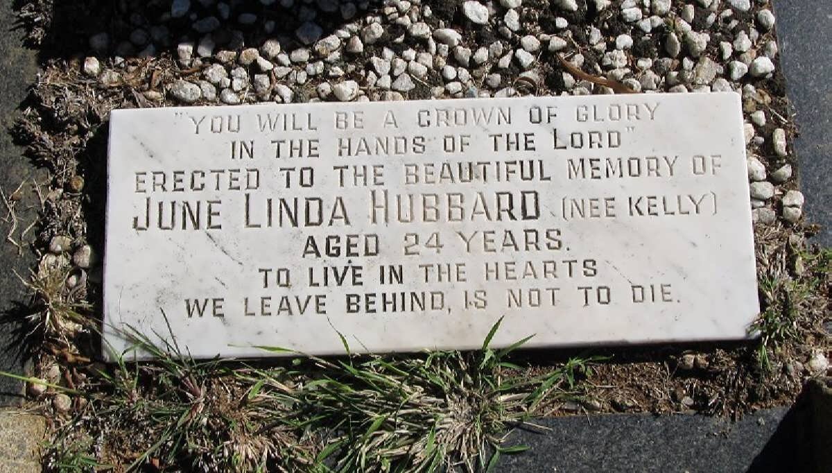 HUBBARD June Linda nee KELLY