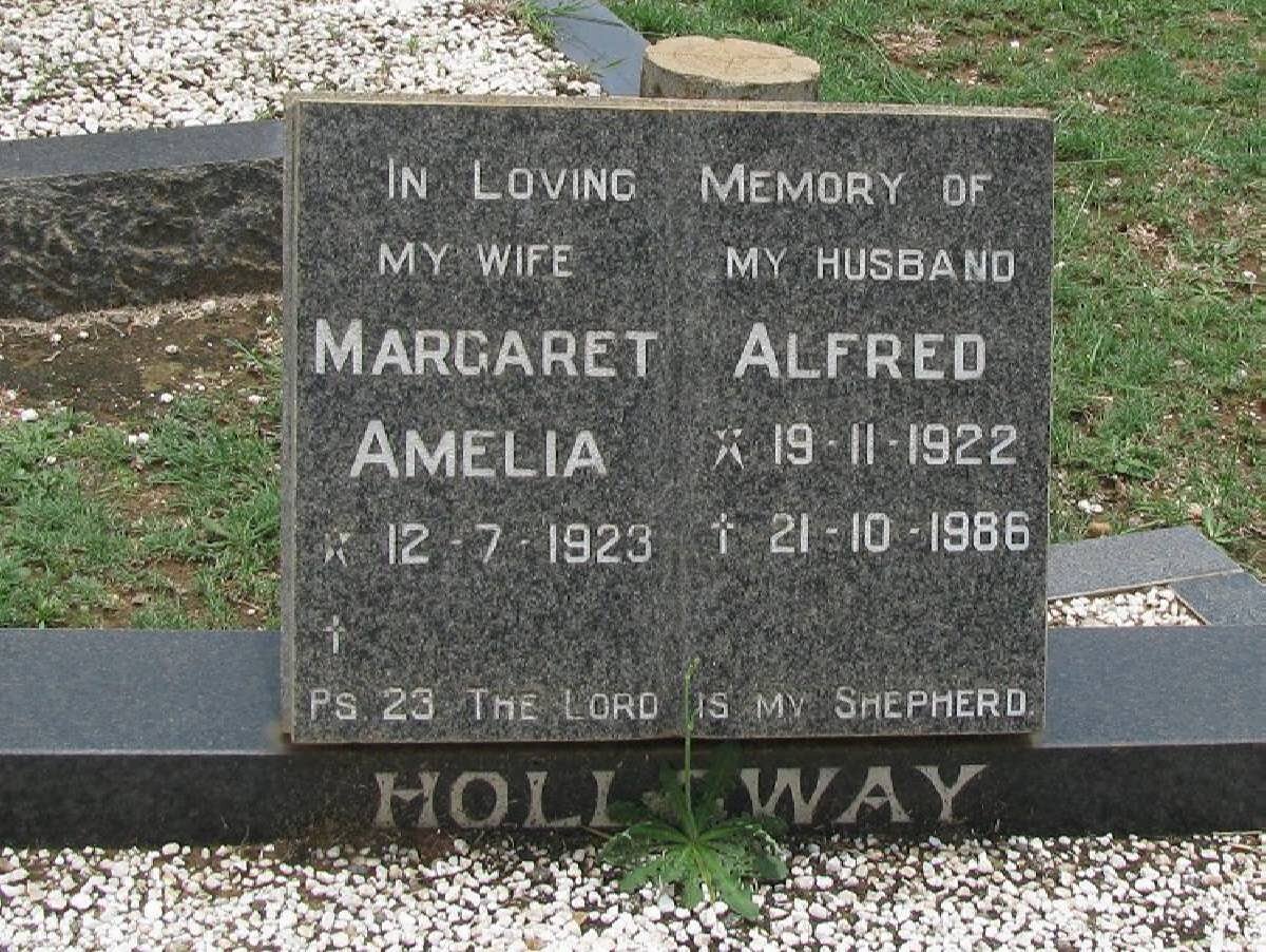 HOLLEWAY Alfred  1922-1988 &amp; Margaret Amelia 1923-