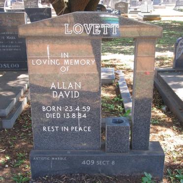 LOVETT Allan David 1959-1984