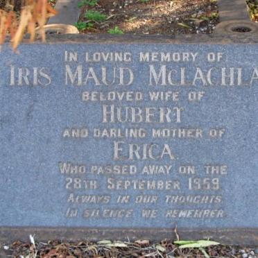 McLACHLAN Iris Maud -1959
