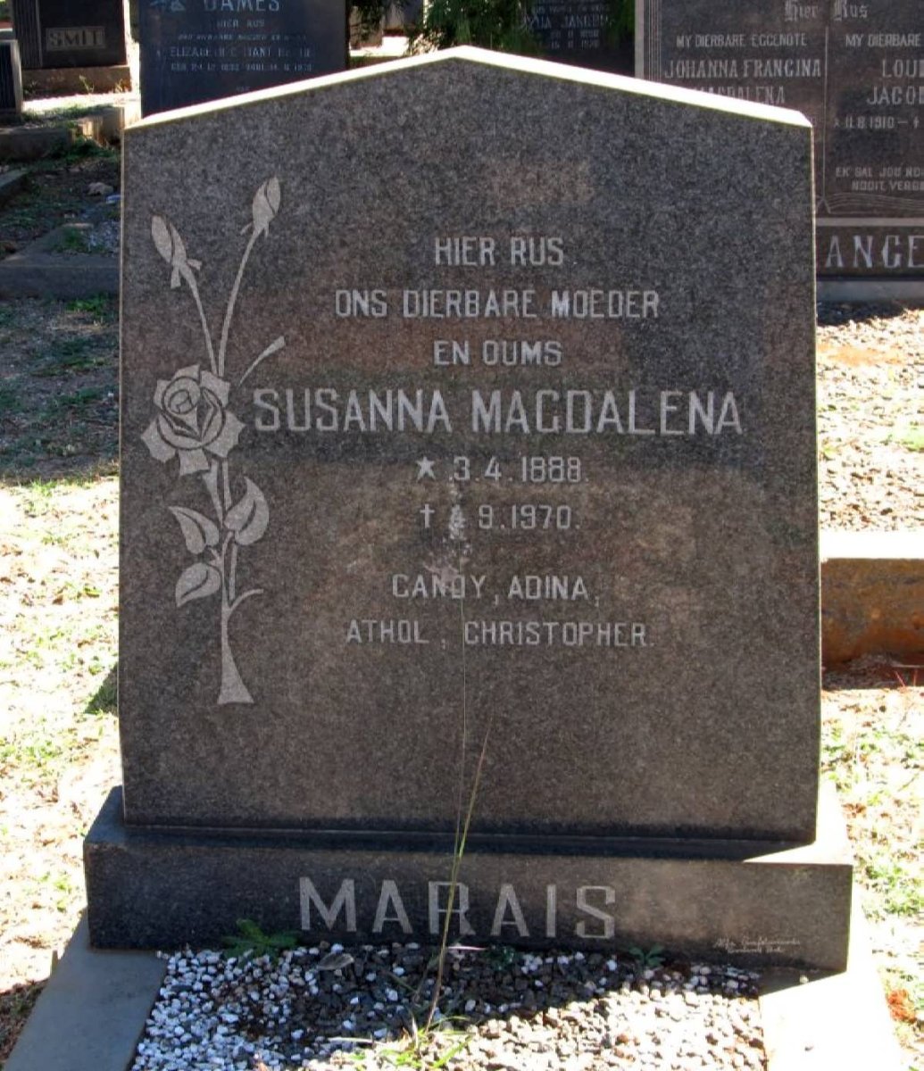 MARAIS Susanna Magdalena 1888-1970