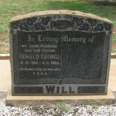 WILL Donald George 1910-1963