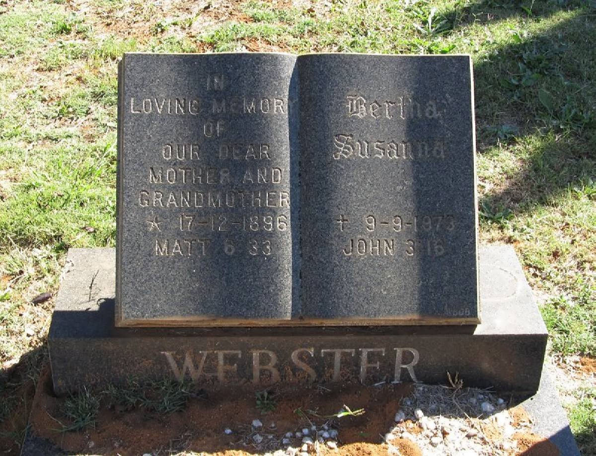 WEBSTER Bertina Susanna -1973