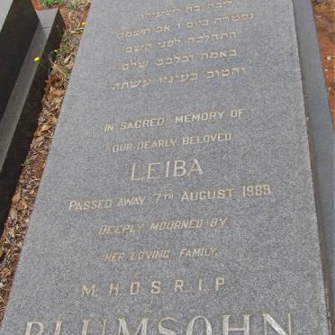 BLUMSOHN Leiba -1988