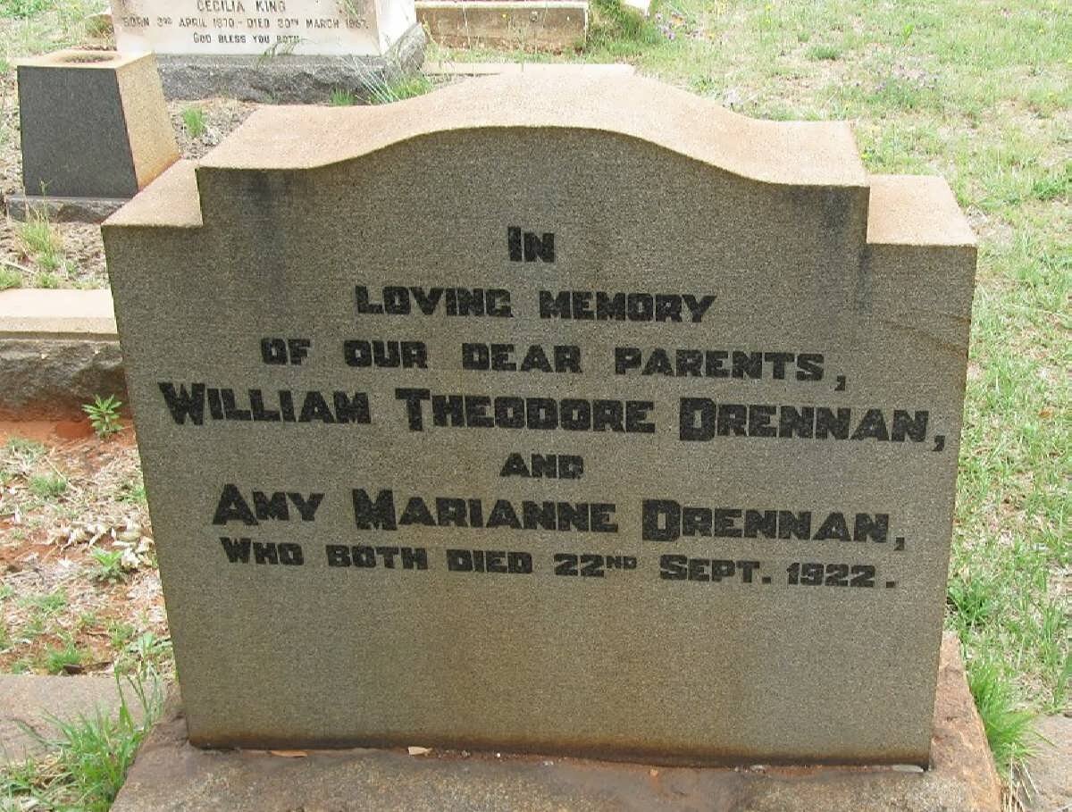 DRENNAN William Theodore -1922 &amp; Amy Marianne -1922