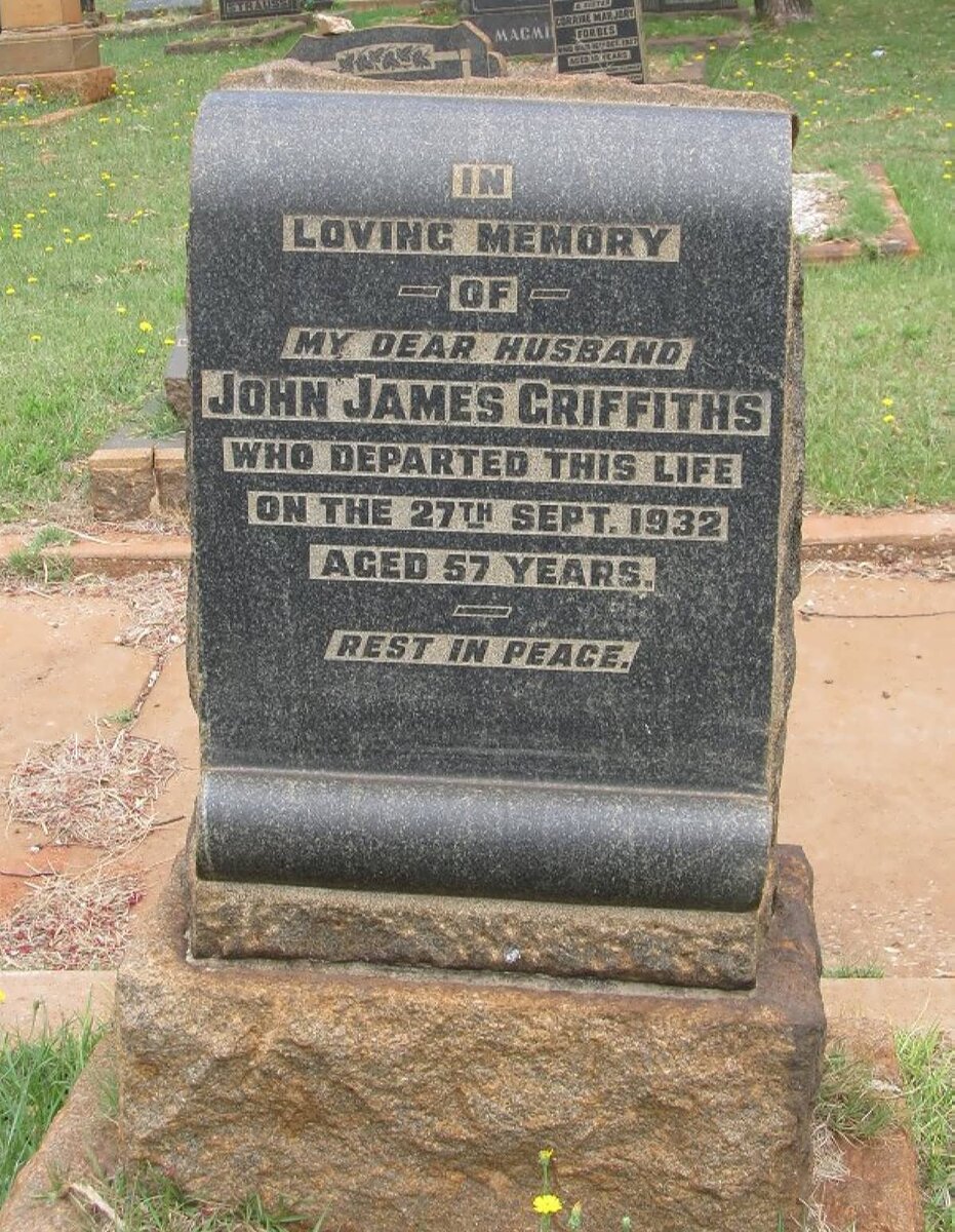 GRIFFITHS John James -1932