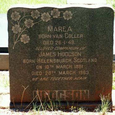 HODGSON James 1881-1963 &amp; Marea VAN COLLER  -1948