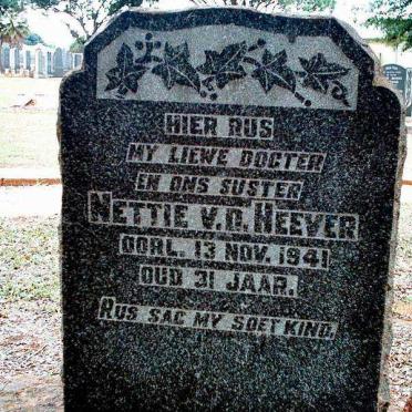 HEEVER Nettie, v.d.  -1941