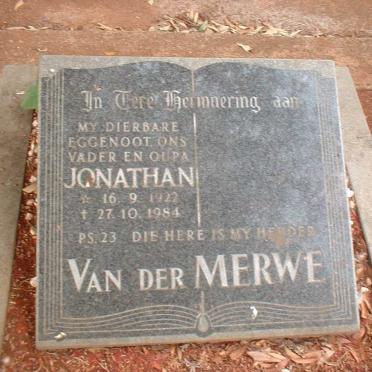 MERWE Jonathan, van der 1922-1984