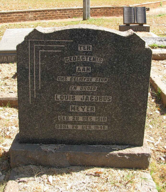 MEYER Louis Jacobus, van der 1918-1946