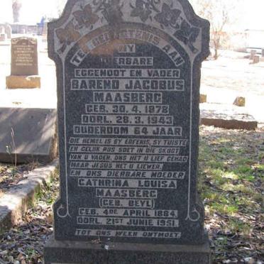 MAASBERG Barend Jacobus 1878-1943 &amp; Cathrina Louisa BEYL 1884-1951