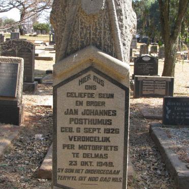 POSTHUMUS Jan Johannes1926-1949