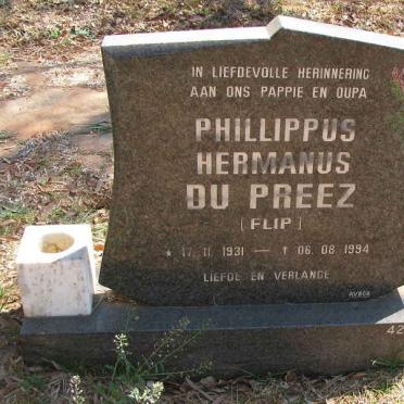 PREEZ Phillipus Hermanus, du 1931-1994