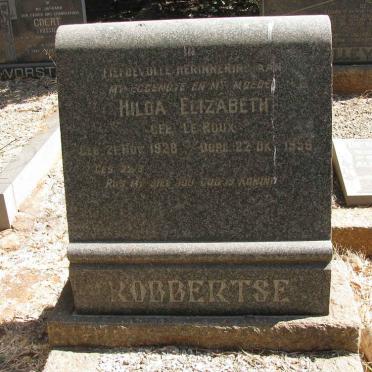 ROBBERTSE Hilda Elizabeth nee LE ROUX 1928-1956