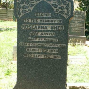 SHED Roseanna  nee SMITH  1876-1921