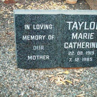 TAYLOR Marie Catherine 1919-1985