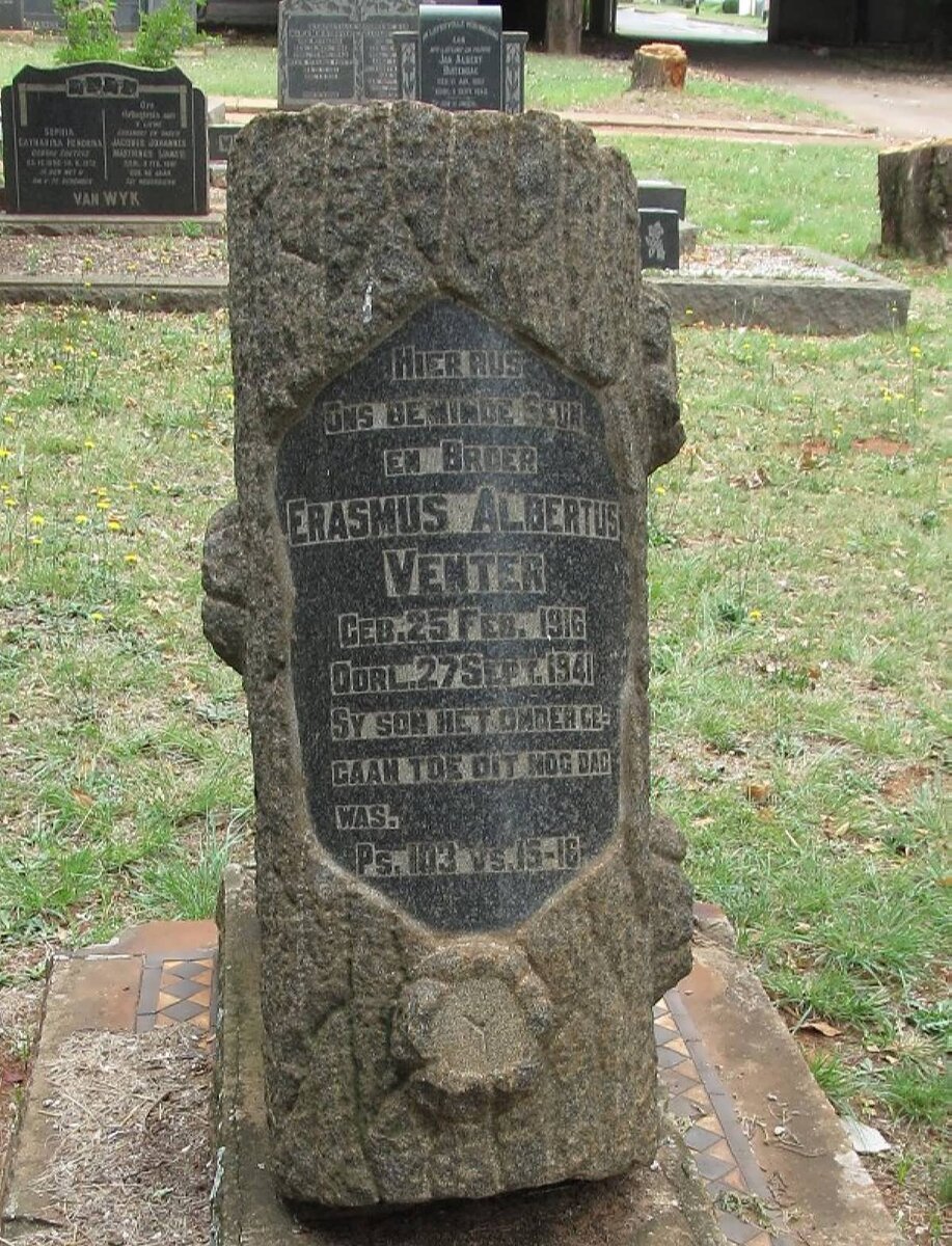 VENTER Erasmus Albertus 1916-1941