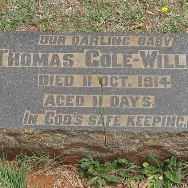 WILLEY Thomas, Cole -1914