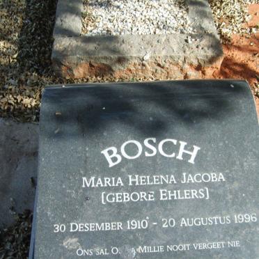 BOSCH Maria Helena Jacoba nee EHLERS 1910-1996