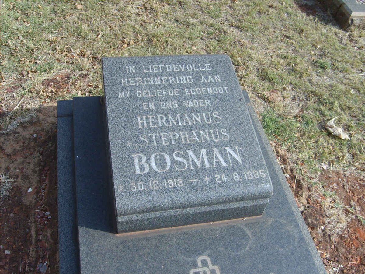 BOSMAN Hermanus Stephanus 1913-1985