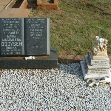 BOOYSEN Elizabeth Magdalena nee HORAK 1888-1985 :: BOOYSEN  ? Johannes 1912-1915