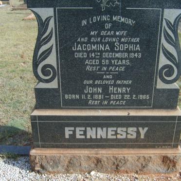 FENNESSY John Henry 1881-1985 &amp; Jacomina Sophia -1943