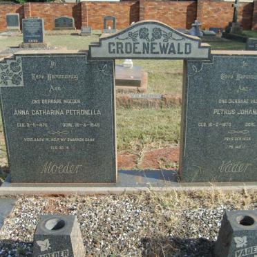 GROENEWALD Petrus Johannes 1870-1953 &amp; Anna Catharina Petronella 1876-1945