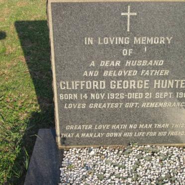 HUNTER Clifford George 1926-1967