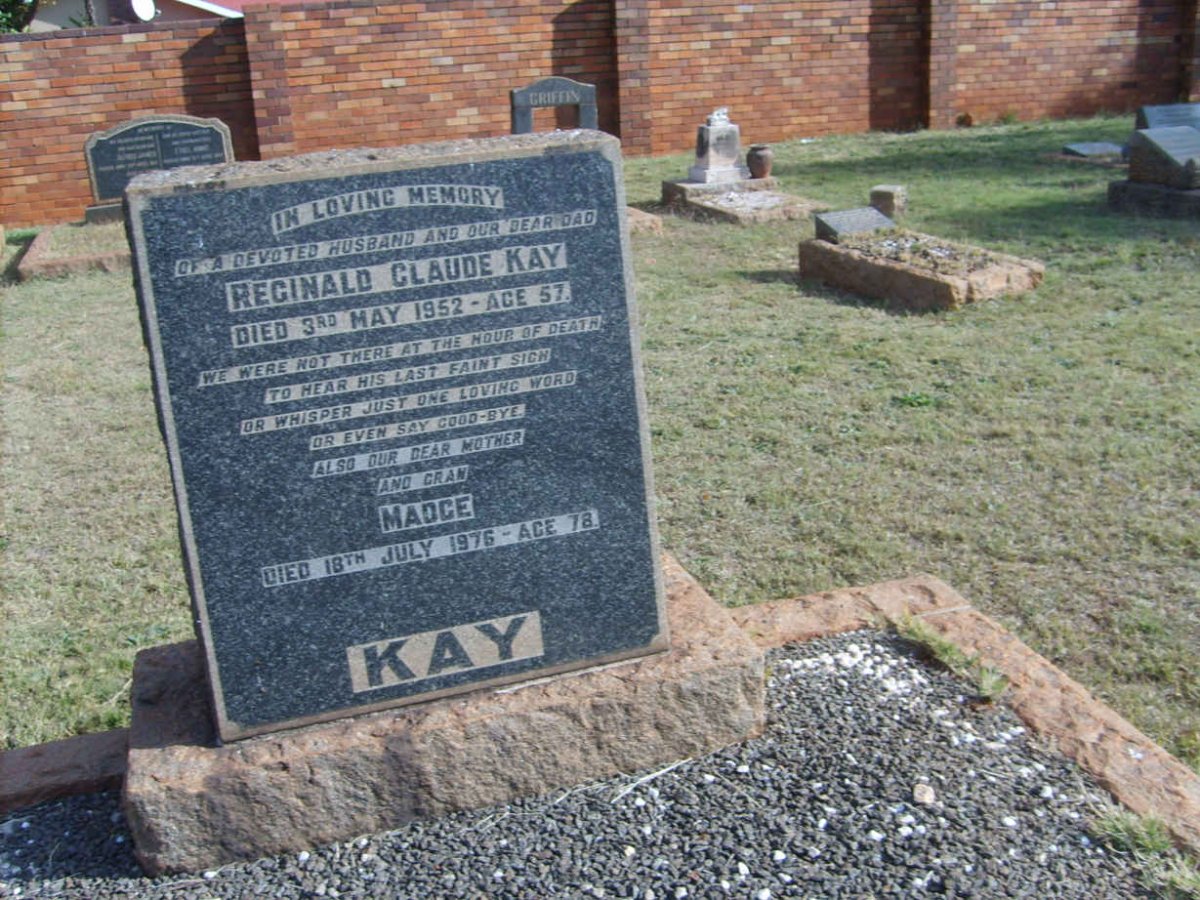 KAY Reginald Claude -1952 &amp; Madge -1976