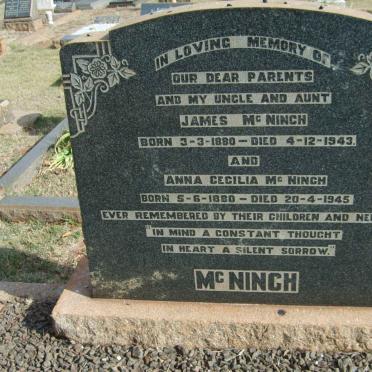 MCNINCH James 1880-1943 &amp; Anna Cecilia 1880-1945