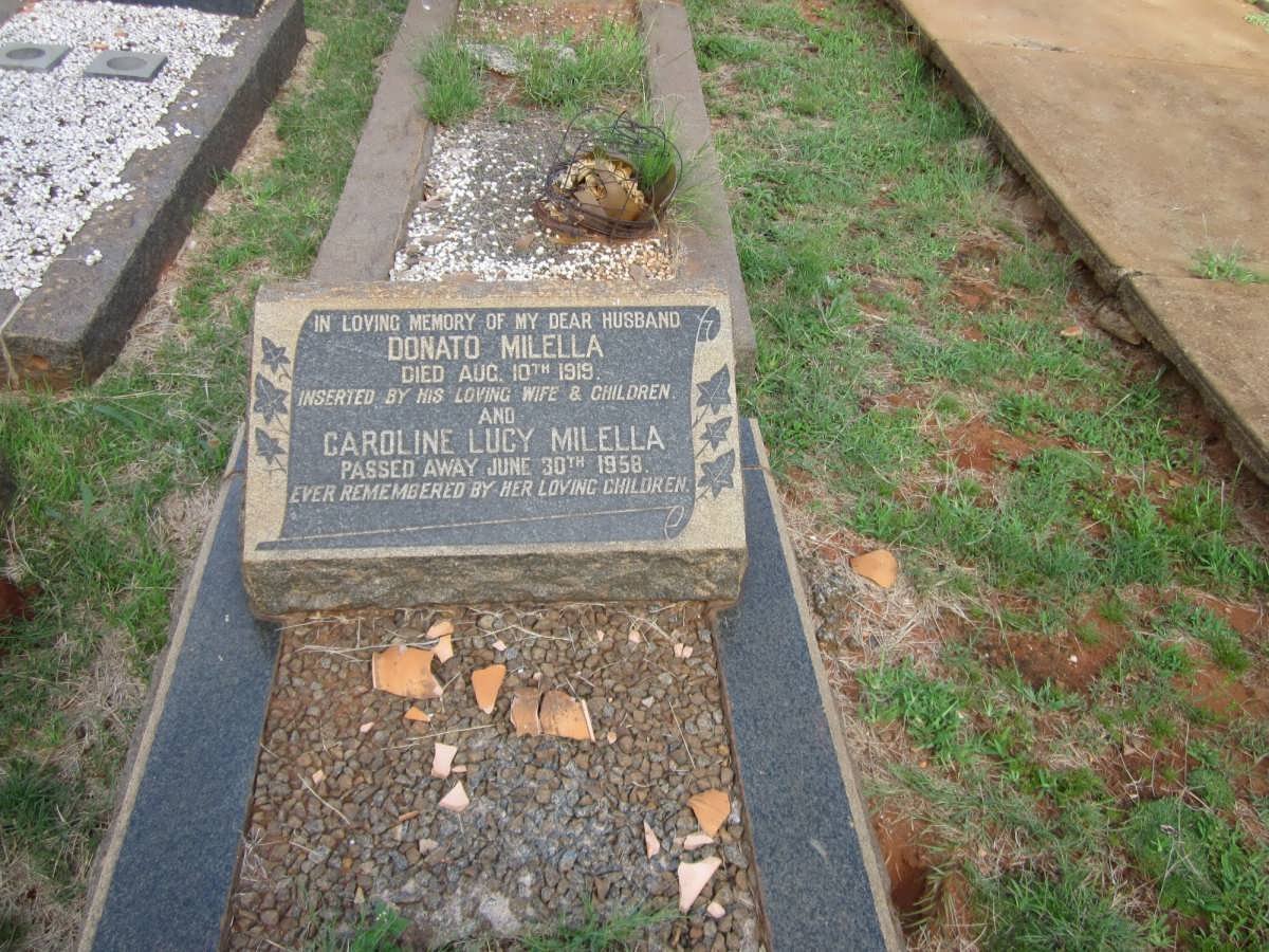 MILELLA Donato -1919 &amp; Caroline Lucy -1958