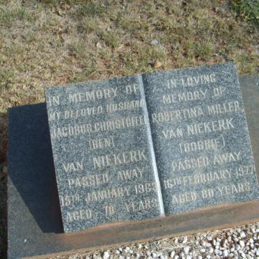 NIEKERK Jacobus Christoffel, van -1963 &amp; Robertina Miller -1977