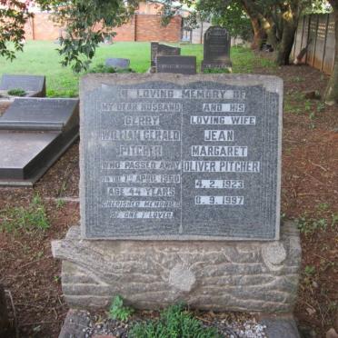 PITCHER William Gerald -1960 &amp; Jean Margaret Oliver 1923-1997