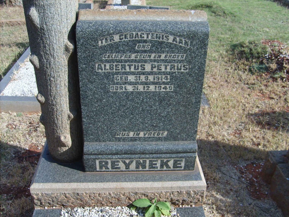REYNEKE Albertus Petrus 1914-1940