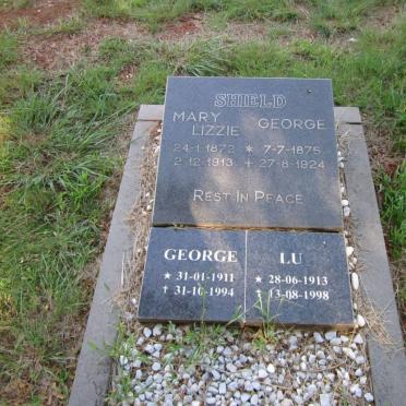 SHIELD George 1875-1924 &amp; Mary Lizzie 1872-1913 :: SHIELD George 1911-1994 &amp; Lu 1913-1998