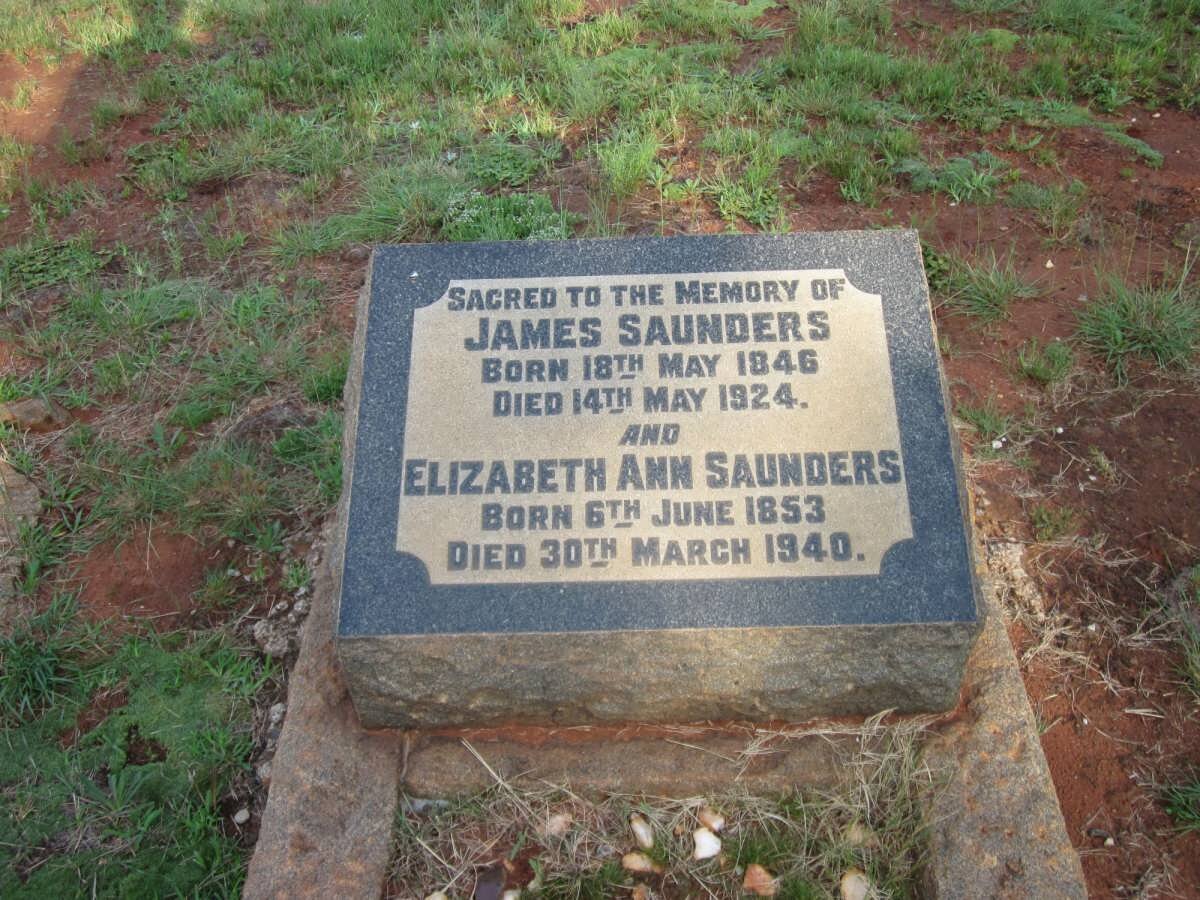 SAUNDERS James 1846-1924 &amp; Elizabeth Ann 1853-1940