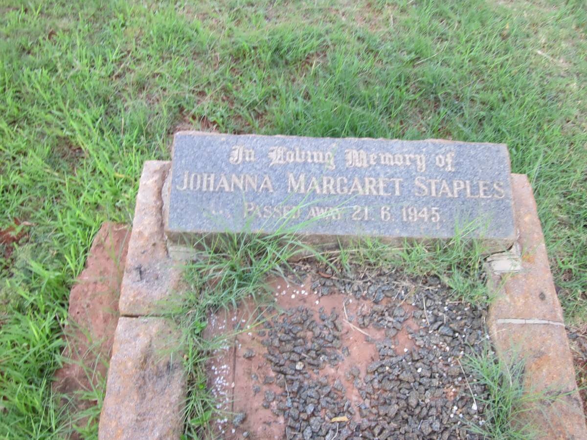 STAPLES Johanna Margaret -1945