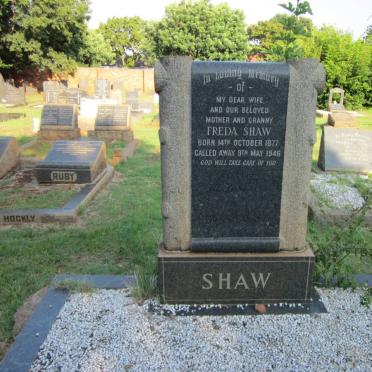 SHAW Freda 1877-1946