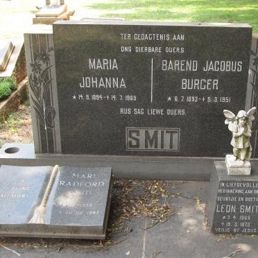 SMIT Barend Jacobus Burger 1893-1951 &amp; Maria Johanna 1894-1969 :: RADFORD Maria nee SMIT 1950-1982 :: SMIT Leon 1965-1973