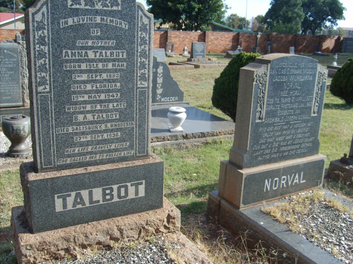 TALBOT B.A. -1930 &amp; Anna 1883-1947