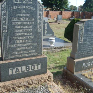 TALBOT B.A. -1930 &amp; Anna 1883-1947