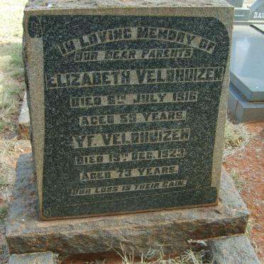 VELDHUIZEN Y.F. -1923 &amp; Elizabeth -1916