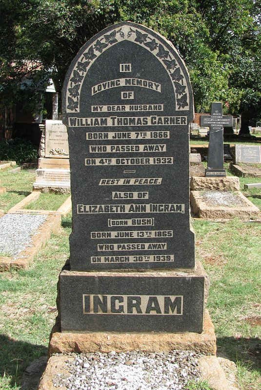 INGRAM William Thomas Garner 1866-1932 &amp; Elizabeth Anna BUSH 1865-1939