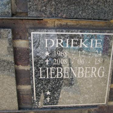 LIEBENBERG Driekie 1968-2008