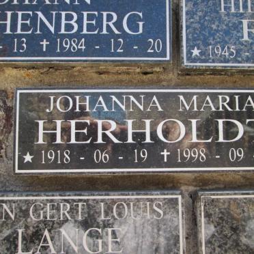 HERHOLDT Johanna Maria 1918-1998
