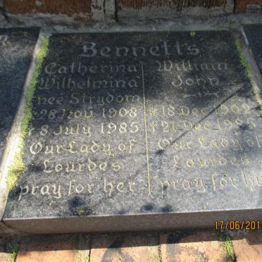 BENNETTS William John 1902-1985 &amp; Catherina Wilhelmina STRYDOM 1908-1985