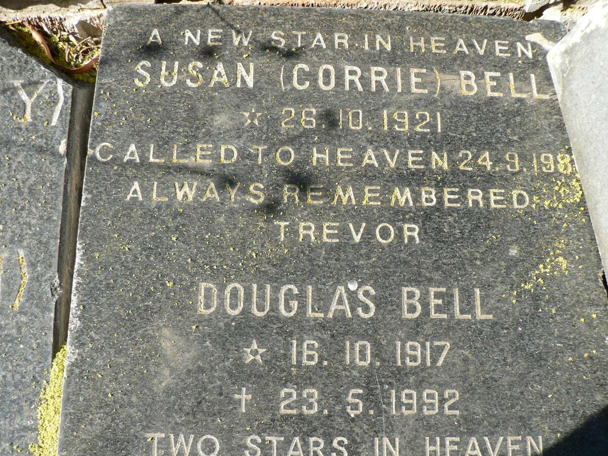 BELL Douglas 1917-1992 &amp; Susan 1921-198?